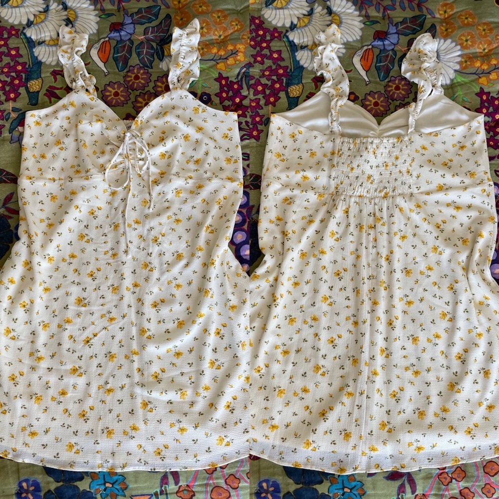 Bar III Floral Fit + Flare Sleeveless Mini Dress Size XL